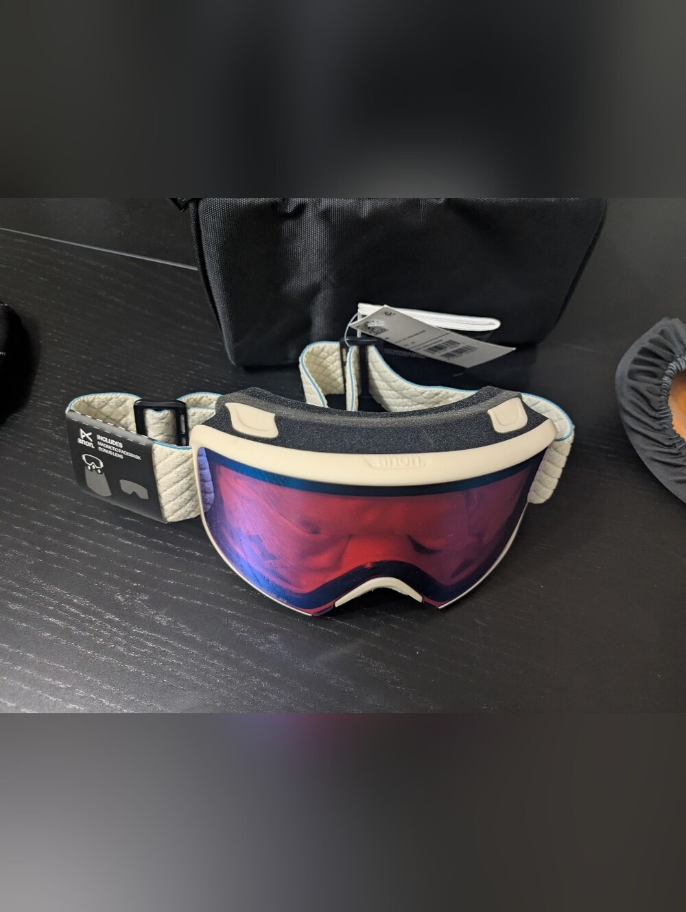 Anon M6 Cylindrical Snowboard/Ski Goggles In Oat White - New In Box